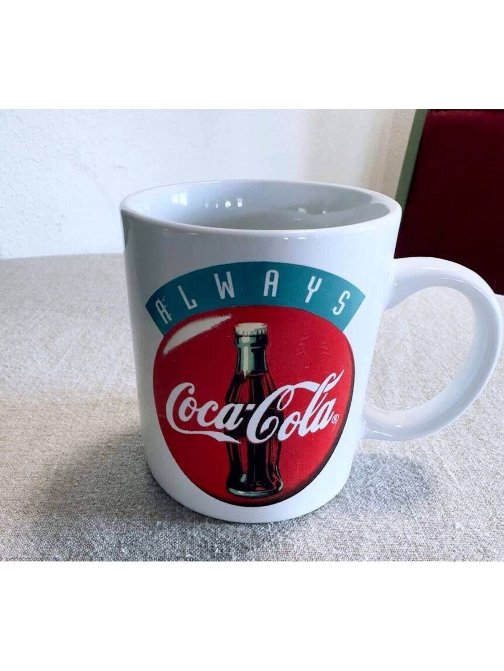 Vintage Coca-Cola Always Coca-Cola Gibson Ceramic Coffee Mug Collectible Cup